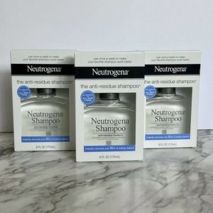(3) Neutrogena Anti-Residue SHAMPOO 6 fl oz Ea NEW in Box Discontinued Lot THREE